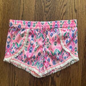 🍭6/$30 Japna Kids Patterned Fringe Elastic Waist Tween Girl Shorts - 10